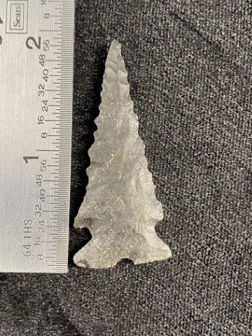 Enzor Serrated     Indian Artifact Arrowhead (1 of 3)