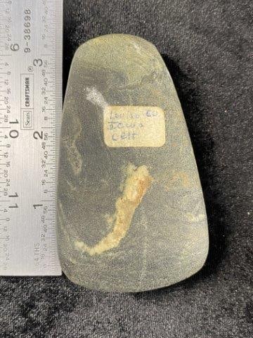 Celt from Iowa: Please see picture for measurement. These artifacts are from multiple collections from around the United States. KEY WORDS: NATIVE AMERICAN INDIAN ARTIFACT ARTIFACTS ARROWHEAD ARROWHEADS MISSISSIPPIAN