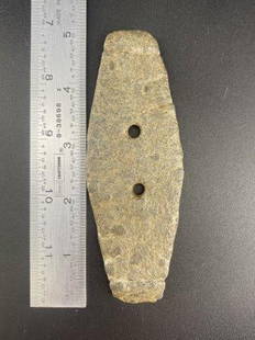 Gorget Indian Artifact Arrowhead: Please see picture for measurement. These artifacts are from multiple collections from around the United States. KEY WORDS: NATIVE AMERICAN INDIAN ARTIFACT ARTIFACTS ARROWHEAD ARROWHEADS