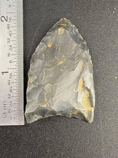 Clovis Indian Artifact Arrowhead: Please see picture for measurement. These artifacts are from multiple collections from around the United States. KEY WORDS: NATIVE AMERICAN INDIAN ARTIFACT ARTIFACTS ARROWHEAD ARROWHEADS