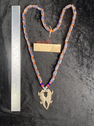 French Silver Kissing Otters Effigy Fur Trade Pendant Trade Necklace (1 of 7)