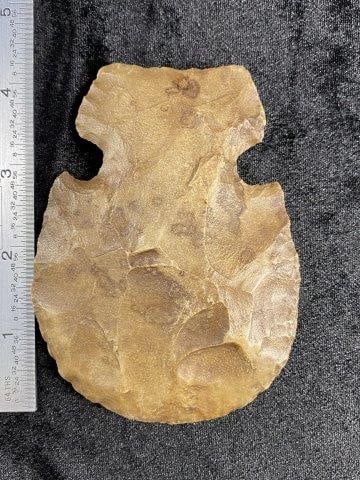 Chipped Hoe: Please see picture for measurement. These artifacts are from multiple collections from around the United States. KEY WORDS: NATIVE Amerman INDIAN ARTIFACT ARTIFACTS ARROWHEAD ARROWHEADS MISSISSIPPIAN 