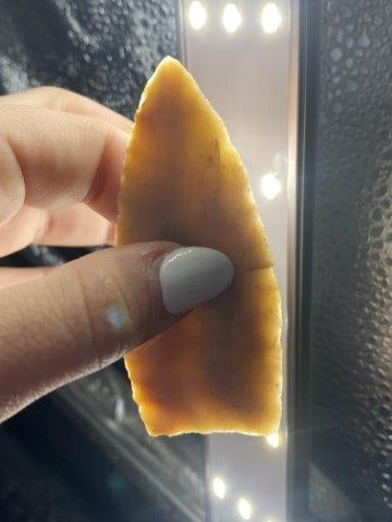 Darl Blade well flaked. Ex Conners': Please see picture for measurement. These artifacts are from multiple collections from around the United States. KEY WORDS: NATIVE AMERICAN INDIAN ARTIFACT ARTIFACTS ARROWHEAD ARROWHEADS MISSISSIPPIAN