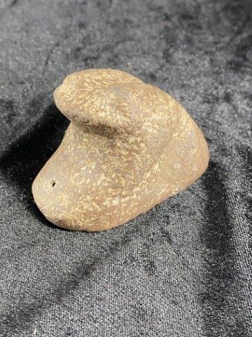 Frog Effigy Boatstone: Please see picture for measurement. These artifacts are from multiple collections from around the United States. KEY WORDS: NATIVE AMERICAN INDIAN ARTIFACT ARTIFACTS ARROWHEAD ARROWHEADS MISSISSIPPIAN