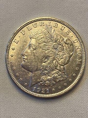 Morgan Silver Dollar: Please see picture for date & mint mark. KEY WORDS: NATIVE Amerman INDIAN ARTIFACT ARTIFACTS ARROWHEAD ARROWHEADS MISSISSIPPIAN QUAPAW CADDO POTTERY COINS MORGAN DOLLAR PEACE DOLLAR SILVER COINS