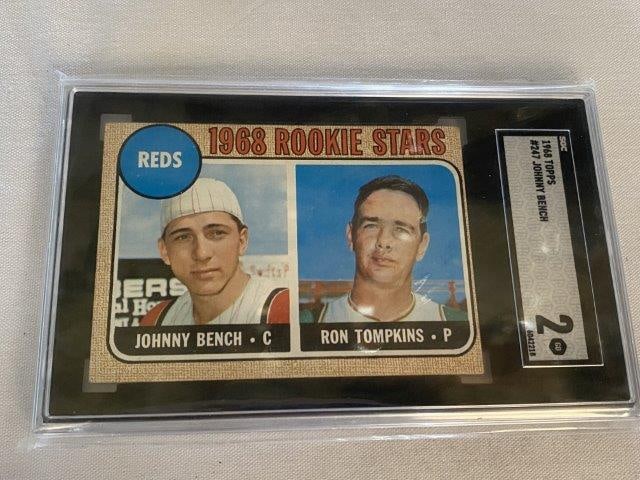 1968 Johnny Bench: KEY WORDS: NATIVE AMERICAN INDIAN ARTIFACT ARTIFACTS ARROWHEAD ARROWHEADS MISSISSIPPIAN QUAPAW CADDO POTTERY COINS MORGAN DOLLAR PEACE DOLLAR SILVER COINS