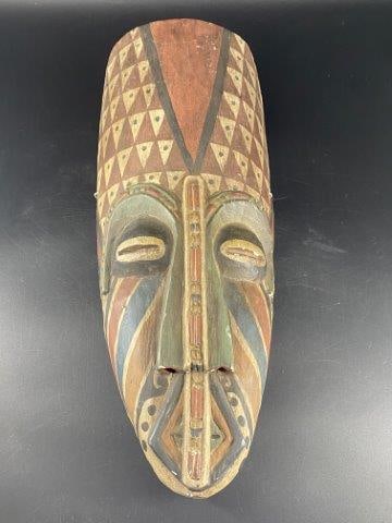 Wooden Mask: Please see picture for measurement. These artifacts are from multiple collections from around the United States. KEY WORDS: NATIVE AMERICAN INDIAN ARTIFACT ARTIFACTS ARROWHEAD ARROWHEADS MISSISSIPPIAN