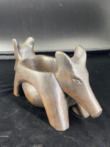 Wooden Deer Effigy: Please see picture for measurement. These artifacts are from multiple collections from around the United States. KEY WORDS: NATIVE AMERICAN INDIAN ARTIFACT ARTIFACTS ARROWHEAD ARROWHEADS MISSISSIPPIAN