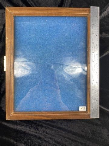 10 x 12 Used Wooden Frame: KEY WORDS: NATIVE AMERICAN INDIAN ARTIFACT ARTIFACTS ARROWHEAD ARROWHEADS MISSISSIPPIAN QUAPAW CADDO POTTERY COINS MORGAN DOLLAR PEACE DOLLAR SILVER COINS