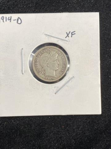 1914-D dime: Please see picture for measurement. These artifacts are from multiple collections from around the United States. KEY WORDS: NATIVE AMERICAN INDIAN ARTIFACT ARTIFACTS ARROWHEAD ARROWHEADS MISSISSIPPIAN