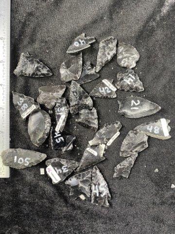 Group of Obsidian Points (1 of 1)