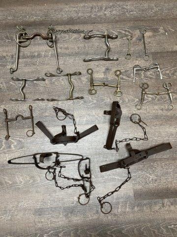Group of Horse Tackle & Traps: KEY WORDS: NATIVE AMERICAN INDIAN ARTIFACT ARTIFACTS ARROWHEAD ARROWHEADS MISSISSIPPIAN QUAPAW CADDO POTTERY COINS MORGAN DOLLAR PEACE DOLLAR SILVER COINS