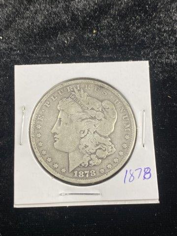 Morgan Silver Dollar: Please see picture for date & mint mark. KEY WORDS: NATIVE AMERICAN INDIAN ARTIFACT ARTIFACTS ARROWHEAD ARROWHEADS MISSISSIPPIAN QUAPAW CADDO POTTERY COINS MORGAN DOLLAR PEACE DOLLAR SILVER COINS