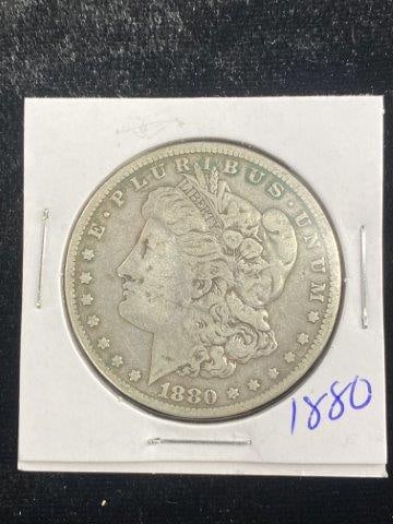 Morgan Silver Dollar: Please see picture for date & mint mark. KEY WORDS: NATIVE AMERICAN INDIAN ARTIFACT ARTIFACTS ARROWHEAD ARROWHEADS MISSISSIPPIAN QUAPAW CADDO POTTERY COINS MORGAN DOLLAR PEACE DOLLAR SILVER COINS