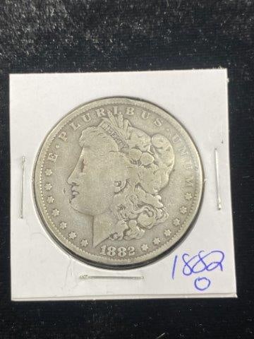 Morgan Silver Dollar: Please see picture for date & mint mark. KEY WORDS: NATIVE AMERICAN INDIAN ARTIFACT ARTIFACTS ARROWHEAD ARROWHEADS MISSISSIPPIAN QUAPAW CADDO POTTERY COINS MORGAN DOLLAR PEACE DOLLAR SILVER COINS