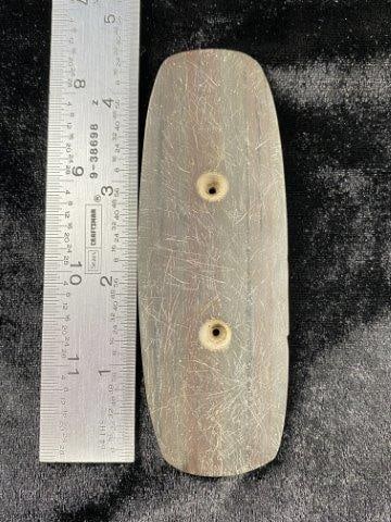 Gorget: Please see picture for measurement. These artifacts are from multiple collections from around the United States. KEY WORDS: NATIVE AMERICAN INDIAN ARTIFACT ARTIFACTS ARROWHEAD ARROWHEADS MISSISSIPPIAN