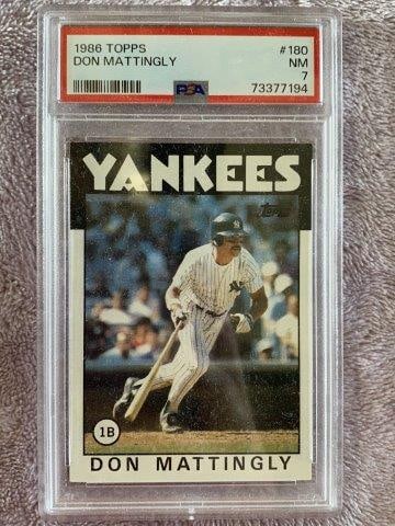 1986 Topps Don Mattingly: KEY WORDS: NATIVE AMERICAN INDIAN ARTIFACT ARTIFACTS ARROWHEAD ARROWHEADS MISSISSIPPIAN QUAPAW CADDO POTTERY COINS MORGAN DOLLAR PEACE DOLLAR SILVER COINS
