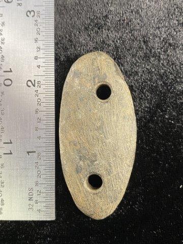 Gorget: Please see picture for measurement. Now taking in consignments for pre-1980 baseball cards , coins & arrowheads etc. Call anytime for details 501-590-6771. KEY WORDS: NATIVE AMERICAN INDIAN ARTIFACT A