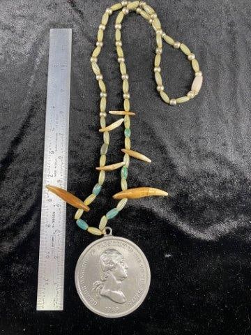 George Washington 1789 Peace Metal with Trade Beads (1 of 5)