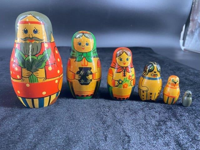 Nesting Doll: Please see picture for measurement. Now taking in consignments for pre-1980 baseball cards , coins & arrowheads etc. Call anytime for details 501-590-6771. KEY WORDS: NATIVE AMERICAN INDIAN ARTIFACT A