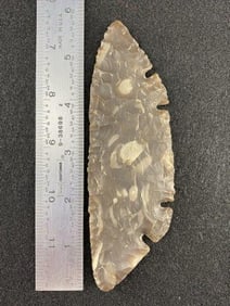 Rare Double Tang Knife from Texas made of Root Beer Flint from the Ed. J. Bergman Collection
