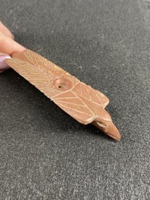 Catlinite Hawk Effigy Pipe