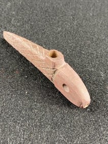 Catlinite Fish Effigy Pipe