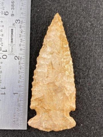 Snyders: Please see picture for measurement. Now taking in consignments for pre-1980 baseball cards , coins & arrowheads etc. Call anytime for details 501-590-6771. KEY WORDS: NATIVE AMERICAN INDIAN ARTIFACT A