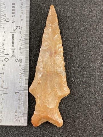 Dalton: Please see picture for measurement. Now taking in consignments for pre-1980 baseball cards , coins & arrowheads etc. Call anytime for details 501-590-6771. KEY WORDS: NATIVE AMERICAN INDIAN ARTIFACT A