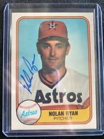 Nolan Ryan Donruss Authentic Autograph Hand Signed by Nolan Ryan