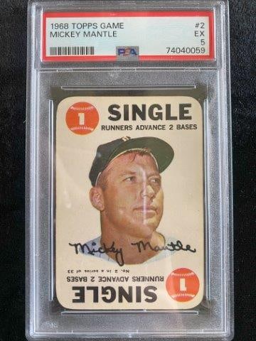 1968 Topps Mickey Mantle: Please see picture for measurement. Now taking in consignments for pre-1980 baseball cards , coins & arrowheads etc. Call anytime for details 501-590-6771. KEY WORDS: NATIVE AMERICAN INDIAN ARTIFACT A