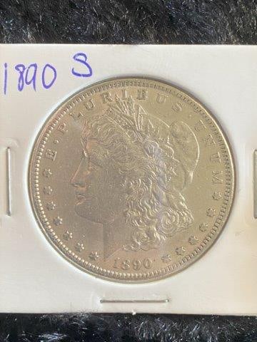 Morgan Silver Dollar: Please see picture for measurement. Now taking in consignments for pre-1980 baseball cards , coins & arrowheads etc. Call anytime for details 501-590-6771. KEY WORDS: NATIVE AMERICAN INDIAN ARTIFACT A