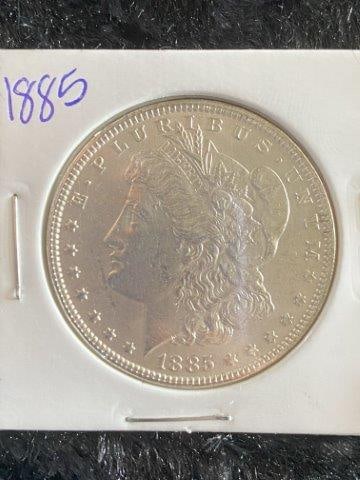 Morgan Silver Dollar: Please see picture for measurement. Now taking in consignments for pre-1980 baseball cards , coins & arrowheads etc. Call anytime for details 501-590-6771. KEY WORDS: NATIVE AMERICAN INDIAN ARTIFACT A