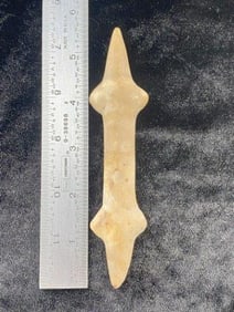 Pollished Stone Lizzard Effigy