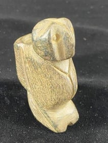 Owl Effigy Stone Pipe