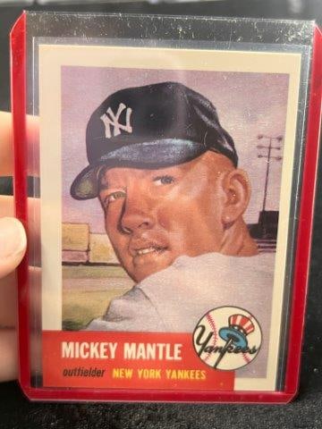 1953 Mickey Mantle Re-Print Baseball Card (1 of 2)