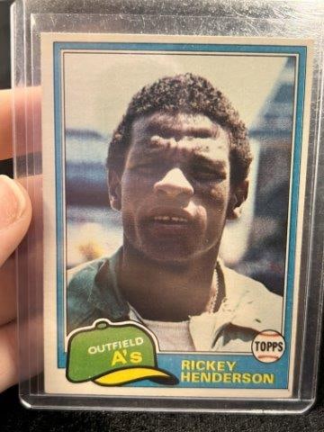1981 Topps Rickey Henderson Baseball Card (1 of 2)