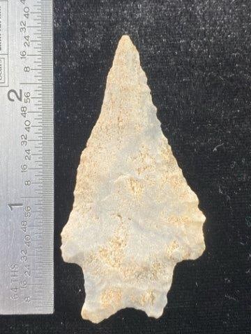 Arrowhead from the midwest: Arrowhead from the midwest Please see picture for measurement. Now taking in consignments for pre-1980 baseball cards , coins & arrowheads etc. Call anytime for details 501-590-6771. KEY WORDS: NATIVE