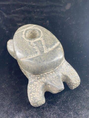 Double Effigy Pipe Human and Turtle Ex Hoots Collection 1970's Arkansas (1 of 8)