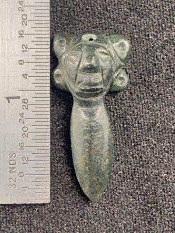 Pre Columbian Jade Axe God Pendant Mayan / Aztec (1 of 3)