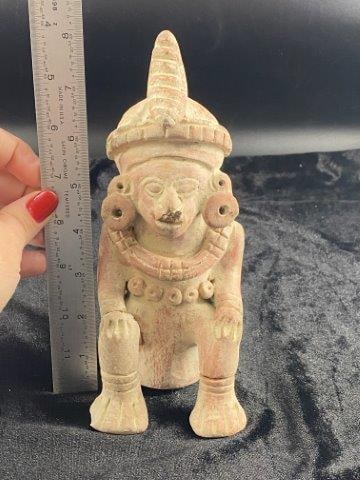 Pre Columbian Human God Effigy Pottery Vessel (1 of 8)