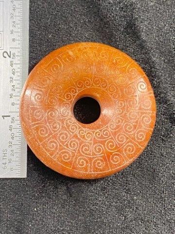 Chinese Jade Hongshan Figureen Effigy: Chinese Jade Hongshan Figureen Effigy Please see picture for measurement. Now taking in consignments for pre-1980 baseball cards , coins & arrowheads etc. Call anytime for details 501-590-6771. KEY WO