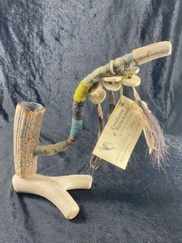 Hand Made Pipe Hand-Crafted by Native American Indians Indian Artifact Arrowhead (1 of 7)