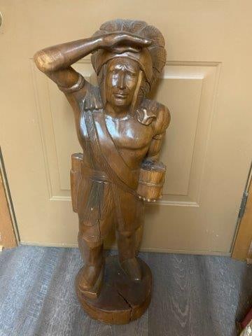 Hand Carved Solid Wood Indian Indian Artifact Arrowhead (1 of 8)