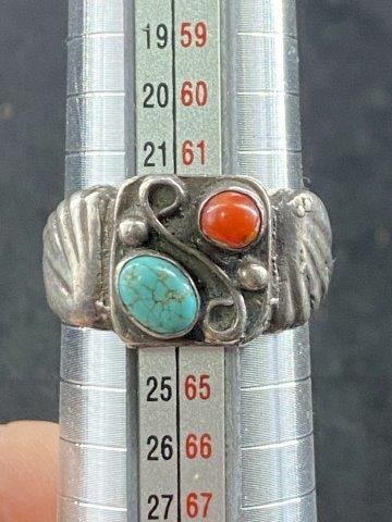 Sterling Silver & Turquoise, Native American, South West Ring (1 of 2)