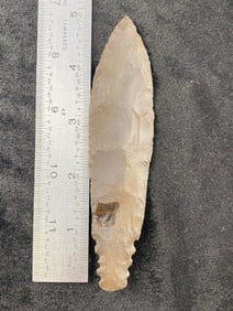 5" Knotched Agate Basin from Knox County, Tennessee Indian Artifact Arrowhead ex - Hoots Collection