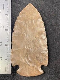 4 & 7/8" Snyders from Clay County, Kentucky Indian Artifact Arrowhead ex - Hoots Collection 1970's