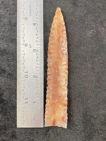 4 & 5/8" Obsidian Point from Nevada Indian Artifact Arrowhead ex - Hoots Collection 1970's Arkansas