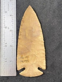 4 & 5/8" Lost Lake from Shelby County, Tennessee Indian Artifact Arrowhead ex - Hoots Collection