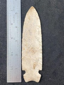 5 & 3/8" Graham Cave from Missouri Indian Artifact Arrowhead ex - Hoots Collection 1970's Arkansas